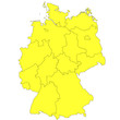 Vector: Deutschlandkarte gelb Deutschlandkarte gelb