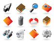 Isometric-style icons for interface