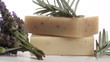 Herbal soap with rosemary and lavender zoom out - HD
