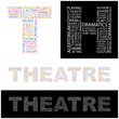 THEATRE. Wordcloud illustration. THEATRE. Wordcloud illustration.