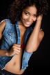 Woman in Denim Jacket