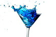 blue splashing cocktail