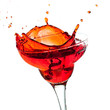 splashing margarita cocktail