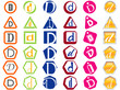 Letter D Icons Badges and Tags