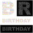 BIRTHDAY. Wordcloud vector illustration.
