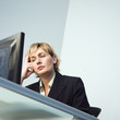 Businesswoman on computer.