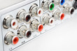 RCA connections on the back of a DVD player RCA connections on the back of a DVD player
