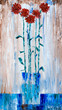 red carnation flowers in a vase oil painted on canvas red carnation flowers in a vase oil painted on canvas