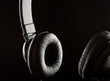 headphone on black