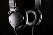 headphone on black