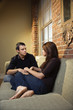 Couple holding hands