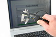 Messschieber und Computer