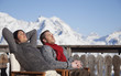 Young couple enjoying winter sun