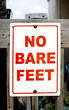 Sign_NO BARE FEET