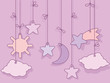 Greeting card for newborn baby girl