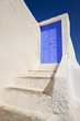 blaue Eingangstüre in Santorini