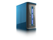 Blue glossy computer server