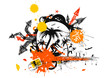 Vektor: Vacances été voyage surf Vacances été voyage surf