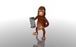 Illustration: Affe mit Tastatur Affe mit Tastatur
