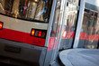 Modean tram in Vienna Austria