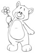Vektor: Bär, Teddy, Teddybär, Blume, Liebe, verliebt, Muttertag Bär, Teddy, Teddybär, Blume, Liebe, verliebt, Muttertag