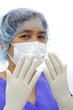 nurse with gloves