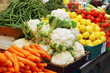 close up of vegetables on market stand close up of vegetables on market stand
