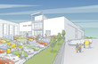 Einkaufszentrum am Samstag