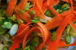 carrot peels and scallions
