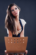 Fashion girl with the chair