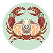 Zodiac signs - Cancer (colored)