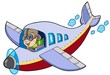 Vettoriale: Cartoon aviator Cartoon aviator