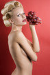 the blond with grape