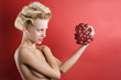 the blond with grape