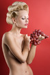 the blond with grape