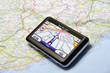 Satellite navigation system on the map Satellite navigation system on the map