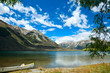 Canoe by lake