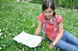 beautiful girl with a city map, travel