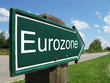 EUROZONE road sign EUROZONE road sign