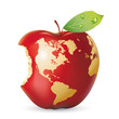 Photo en ligne au meilleur prix Vector red apple earth