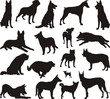 Dog silhouette vector