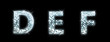 Font made from a disco ball