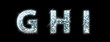 Font made from a disco ball