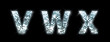 Font made from a disco ball