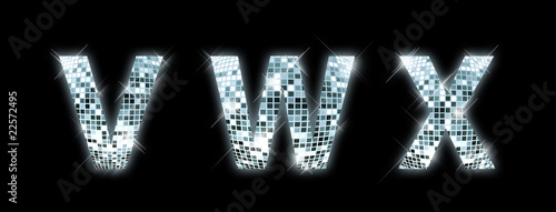 Illustration: Font made from a disco ball Font made from a disco ball