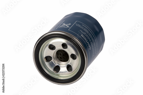 Photo: Auto oil filter over white Auto oil filter over white