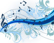 Musical grunge background