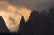 steep mountain at dawn