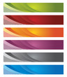 Digital banners in gradient and lines