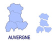 Photos : carte r�gion auvergne France d�partements